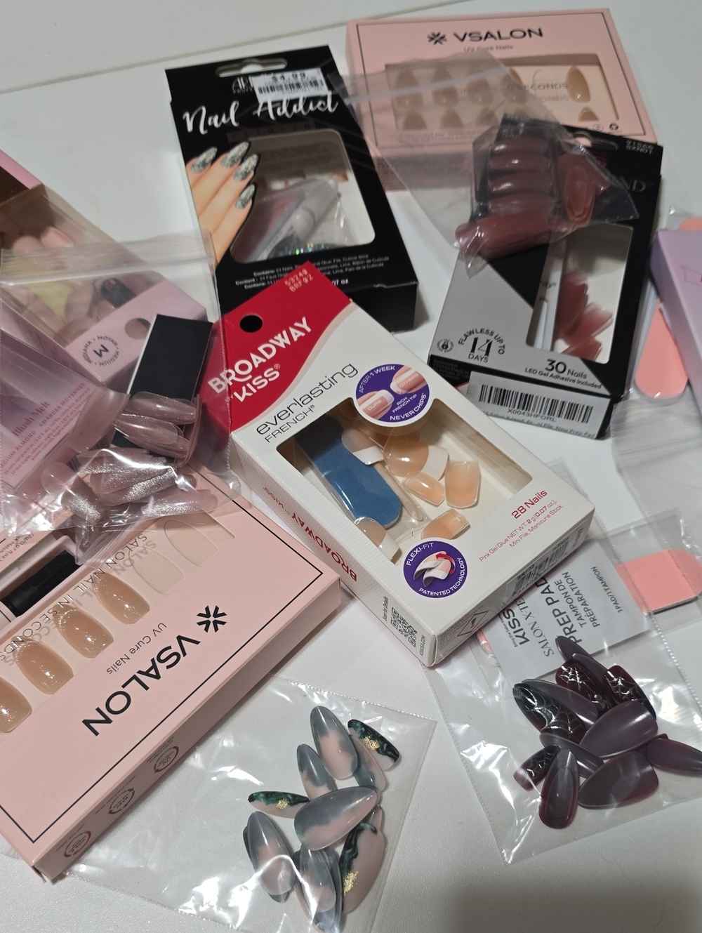 Assorted False Nails, Glue, Tabs, Files